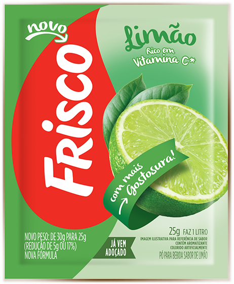 REFRESCO EM PÓ LIMÃO FRISCO PACOTE 18G