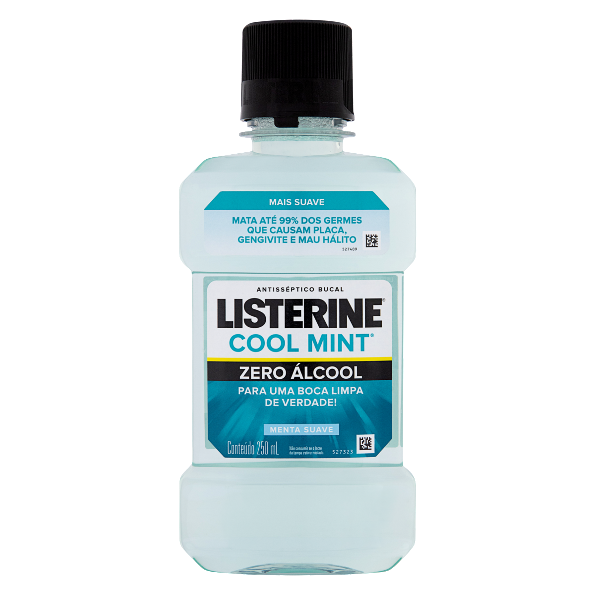 ENXAGUANTE BUCAL ZERO ÁLCOOL MENTA SUAVE LISTERINE COOL MINT FRASCO 250ML