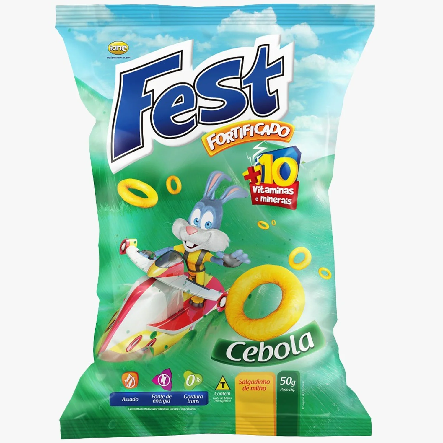SALGADINHO DE MILHO FEST FORTIFICADO CEBOLA 50G
