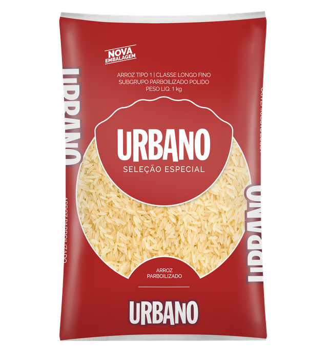 ARROZ URBANO BENEFICIADO PARBOILIZADO LONGO FINO TIPO 1 1KG