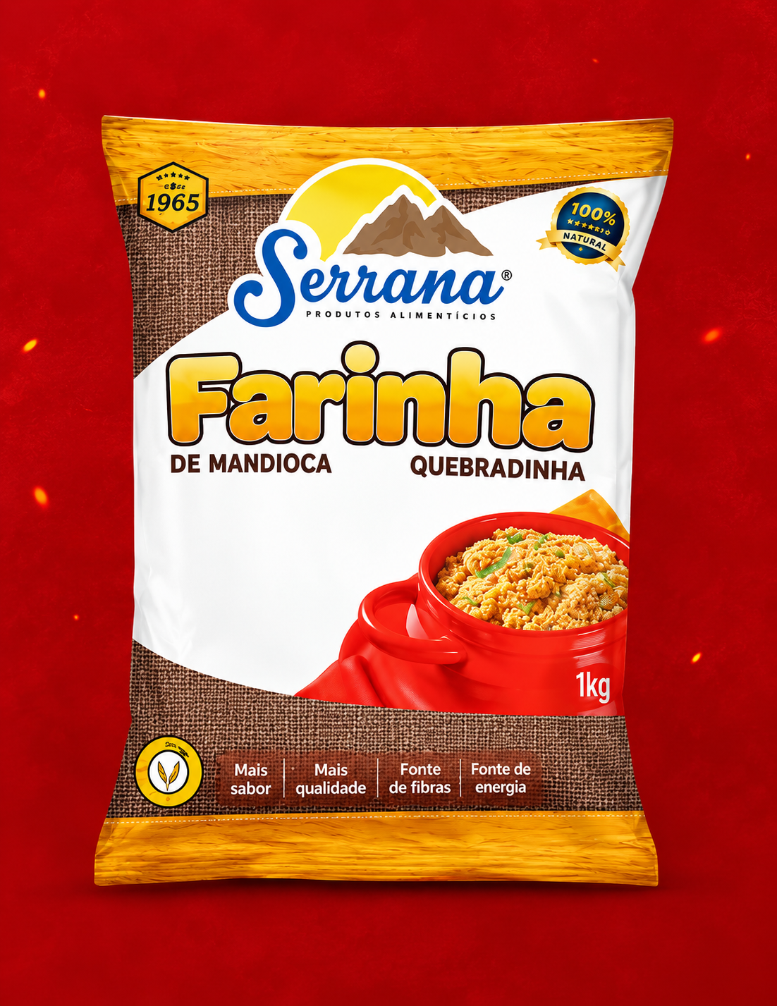 FARINHA DE MANDIOCA SERRANA 1KG
