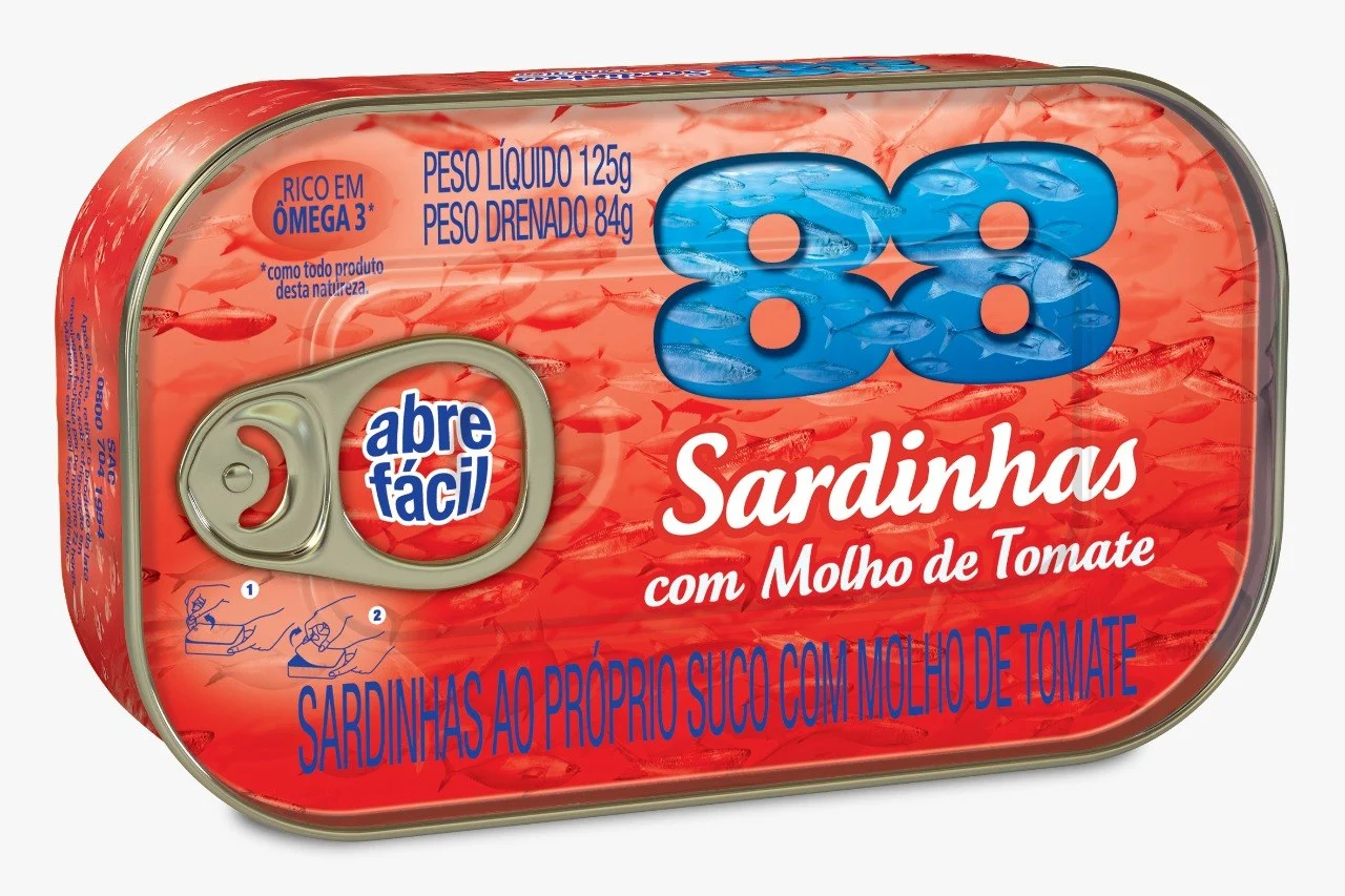 SARDINHA COM MOLHO DE TOMATE 88 LATA 75G