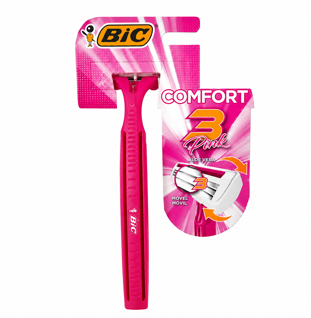 APARELHO DE DEPILAR BIC CONFORT 3 PINK (BARBEADOR)
