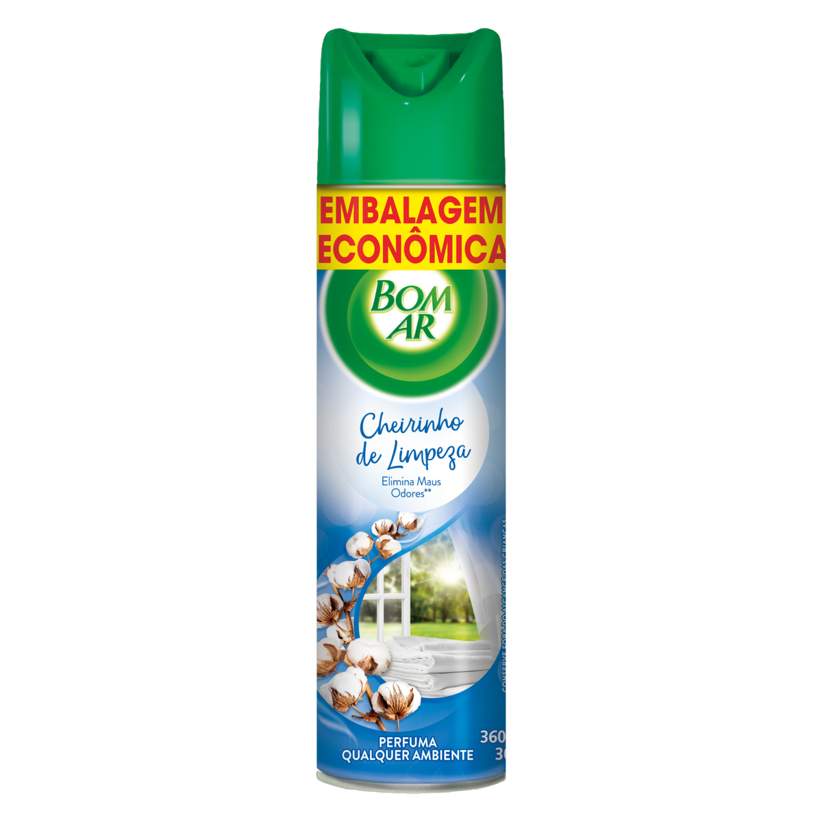 DESODORIZADOR BOM AR EMBALAGEM ECONÔMICA CHEIRINHO DE LIMPEZA AEROSOL 360ML — imagem 1