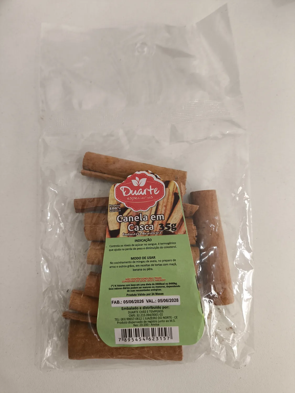 CANELA CASCA 35G DUARTE 0