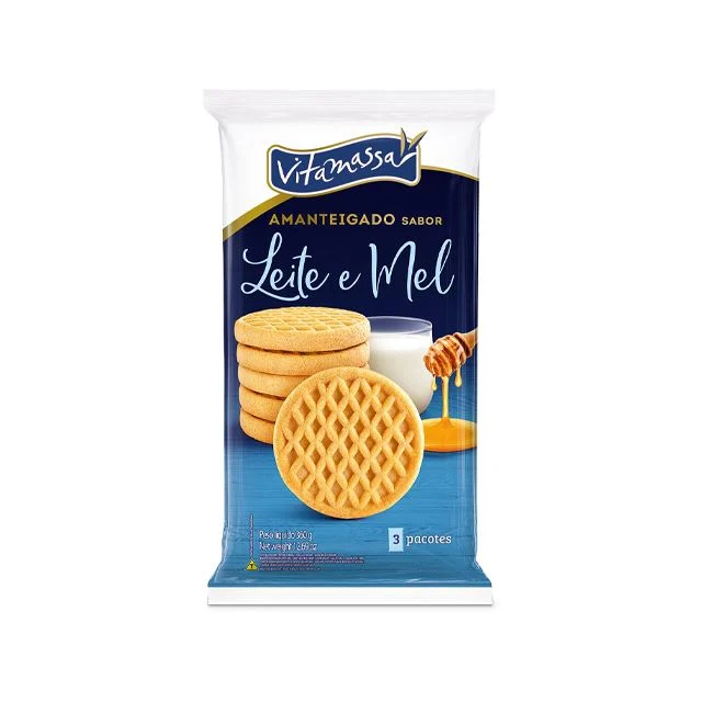 BISCOITO AMANTEIGADO VITAMASSA LEITE MALTADO 360G