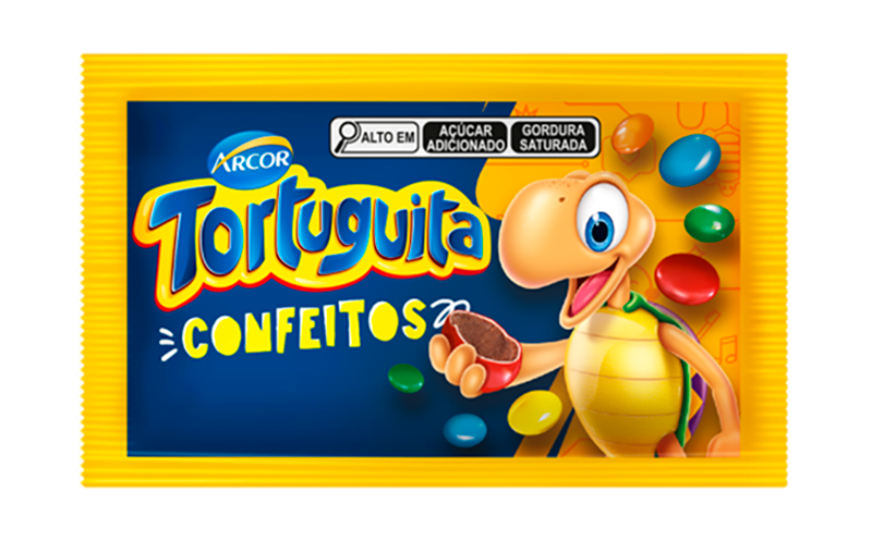 CONFEITO DE CHOCOLATE TORTUGUITA PACOTE 40G 0