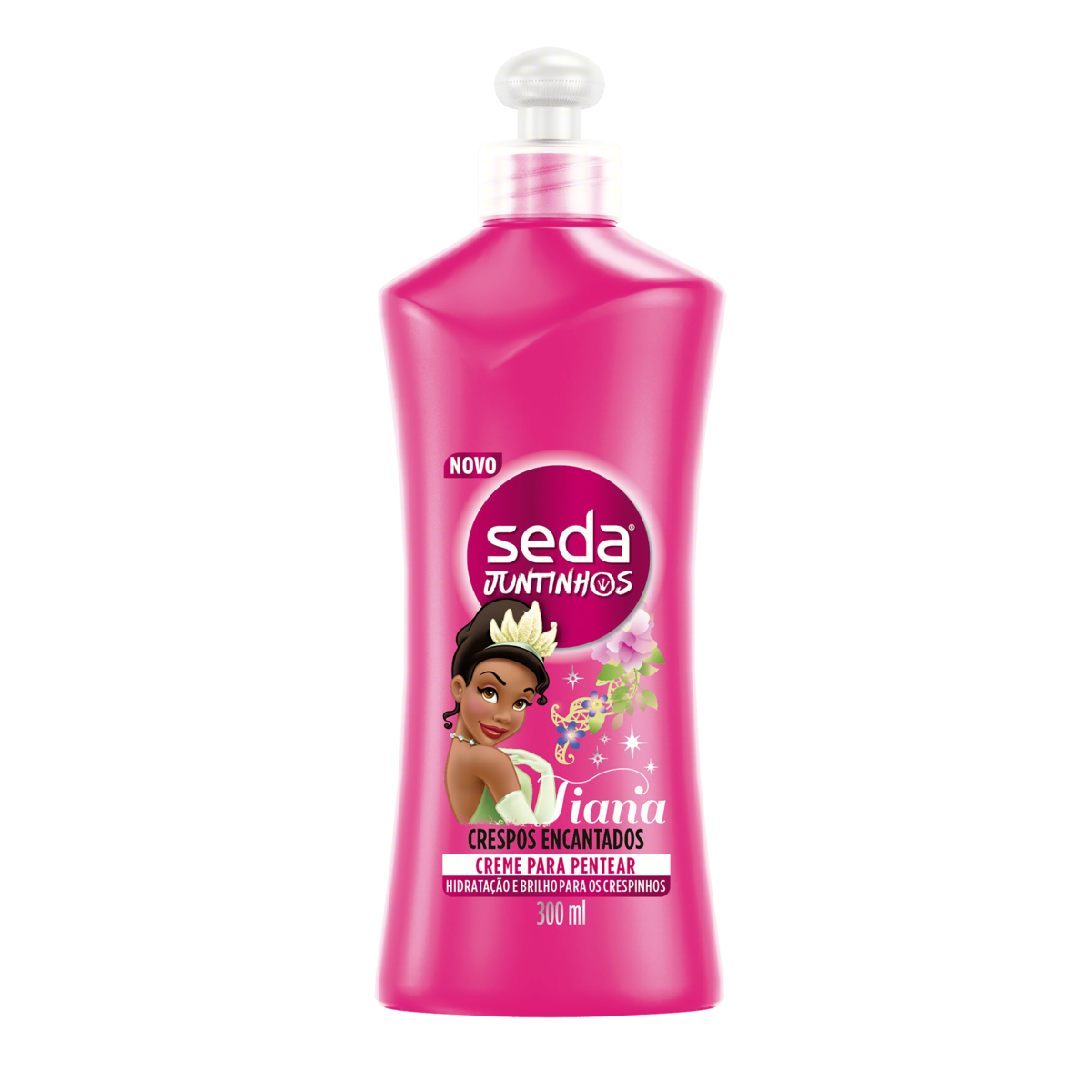 CREME PARA PENTEAR INFANTIL TIANA SEDA JUNTINHOS CRESPOS ENCANTADOS FRASCO 300ML