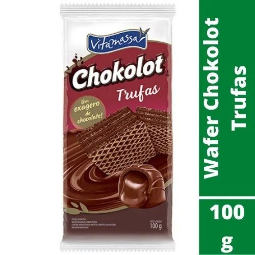 BISCOITO VITAMASSA WAFER CHOKOLOT TRUFA 100G