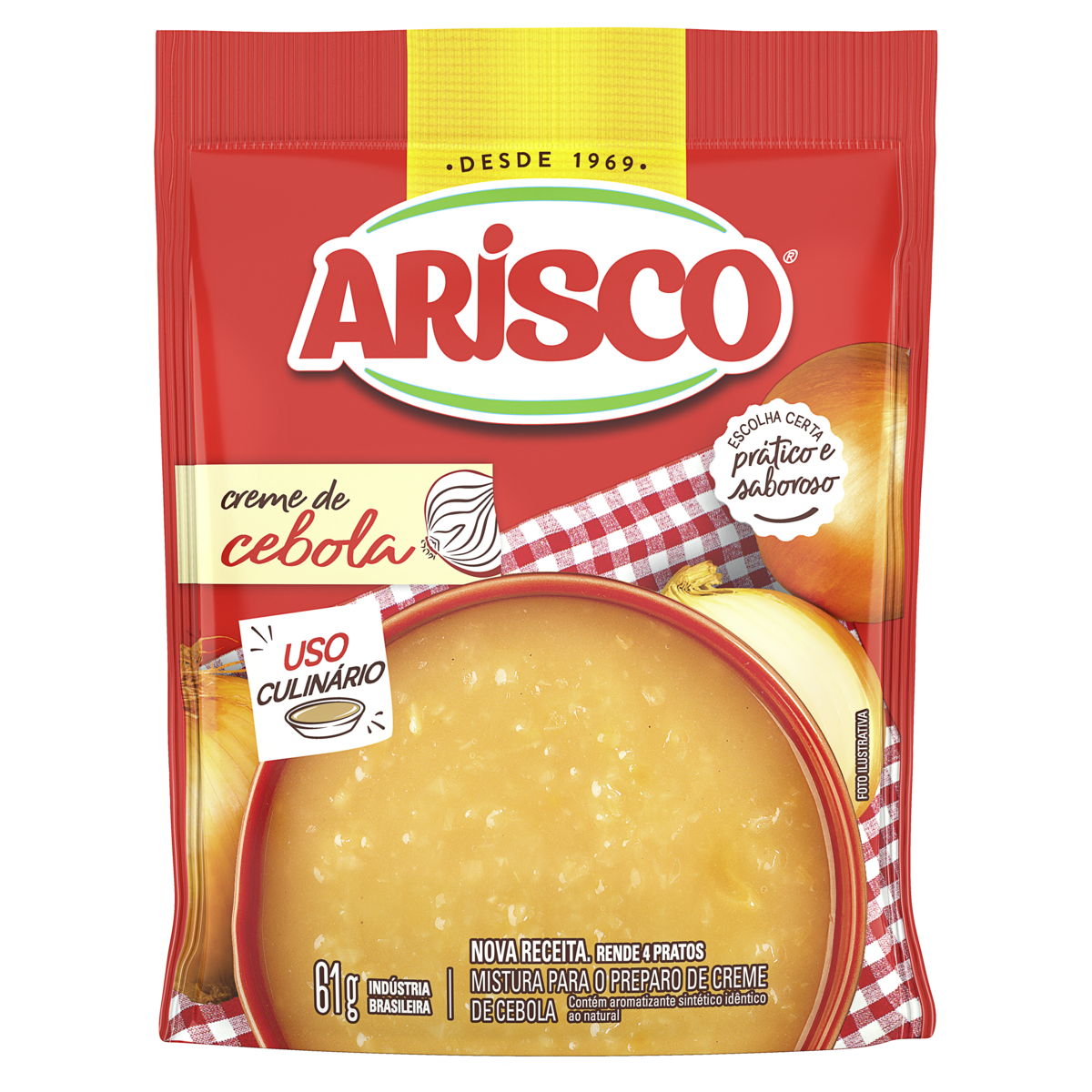 CREME USO CULINÁRIO CEBOLA ARISCO SACHÊ 61G