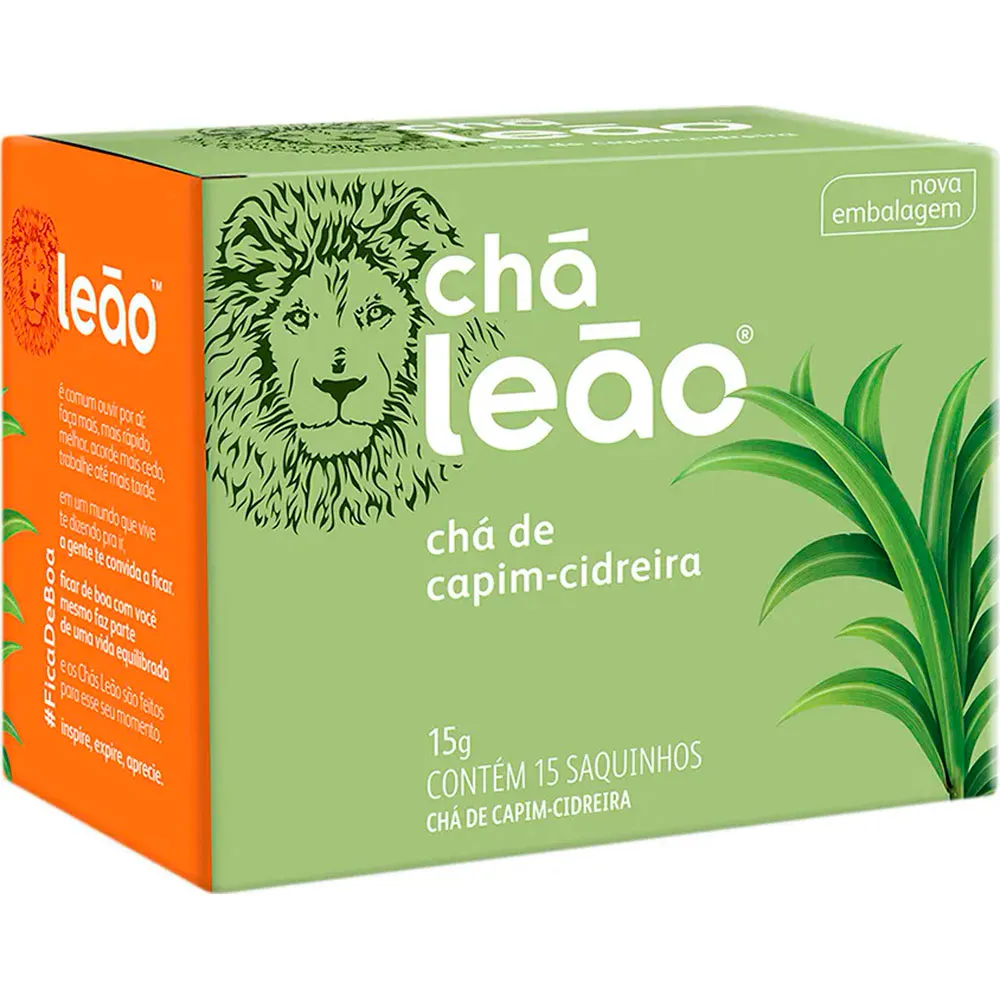 CHÁ CAPIM-CIDREIRA CHÁ LEÃO CAIXA 10G 10 UNIDADES