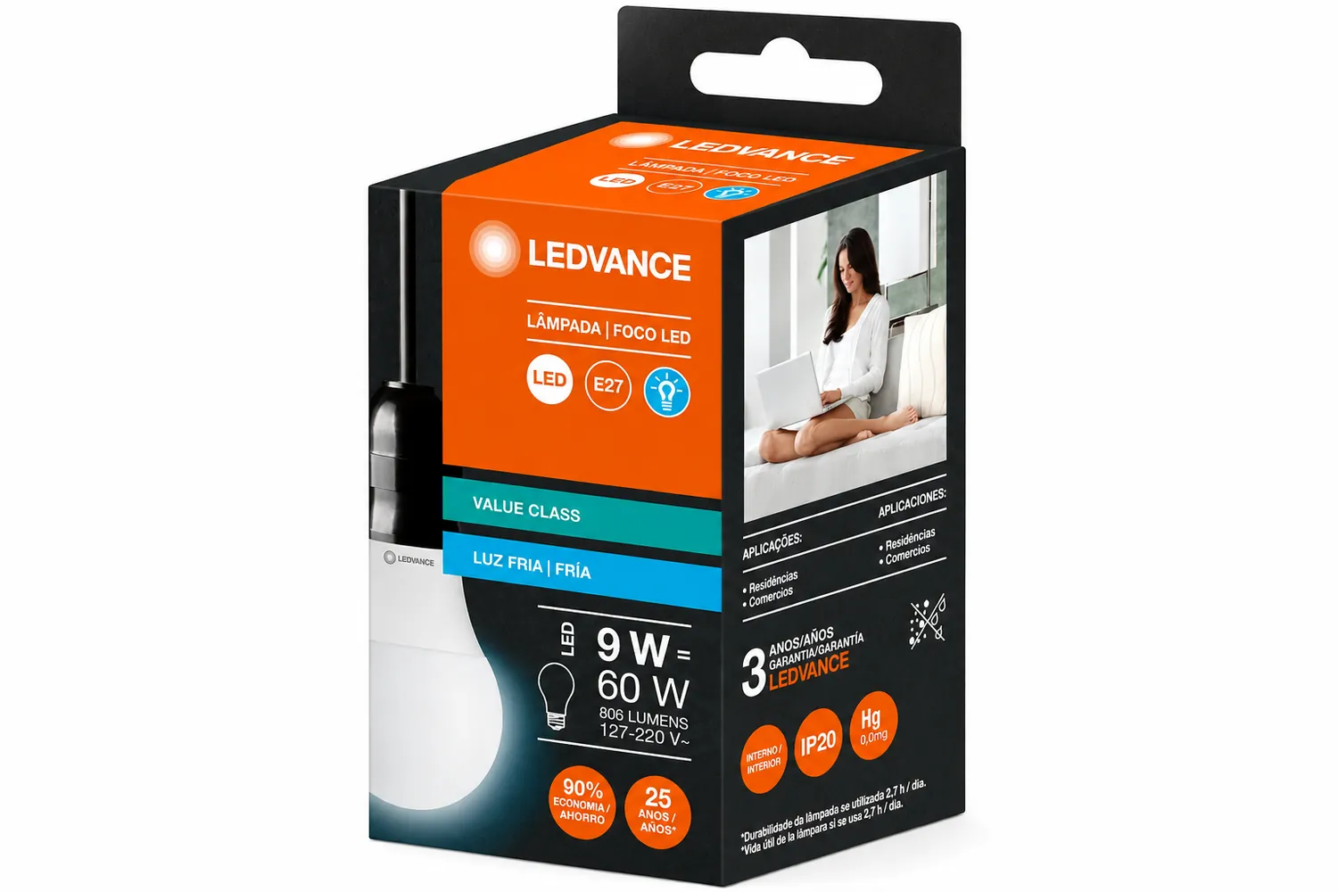 LÂMPADA LED LEDVANCED 9W — imagem 1