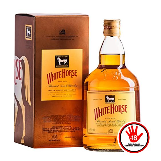 WHISKY ESCOCÊS BLENDED FINE OLD WHITE HORSE GARRAFA 1L