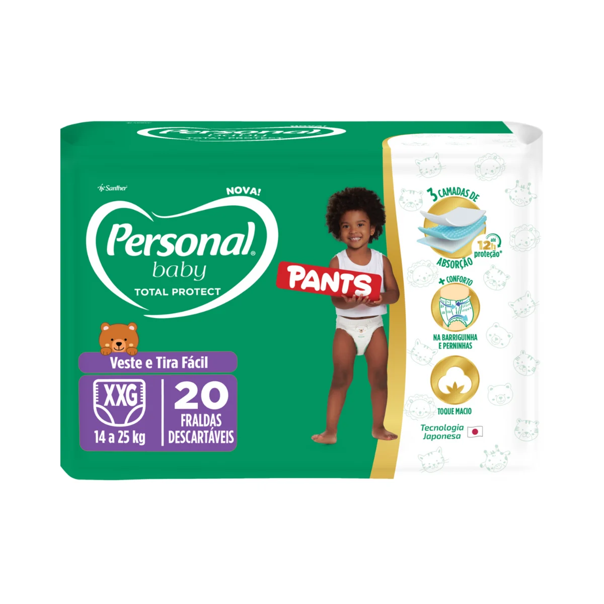 FRALDA PERSONAL BABY PROTECT & SEC XXG COM 20 PANTS JUMBO
