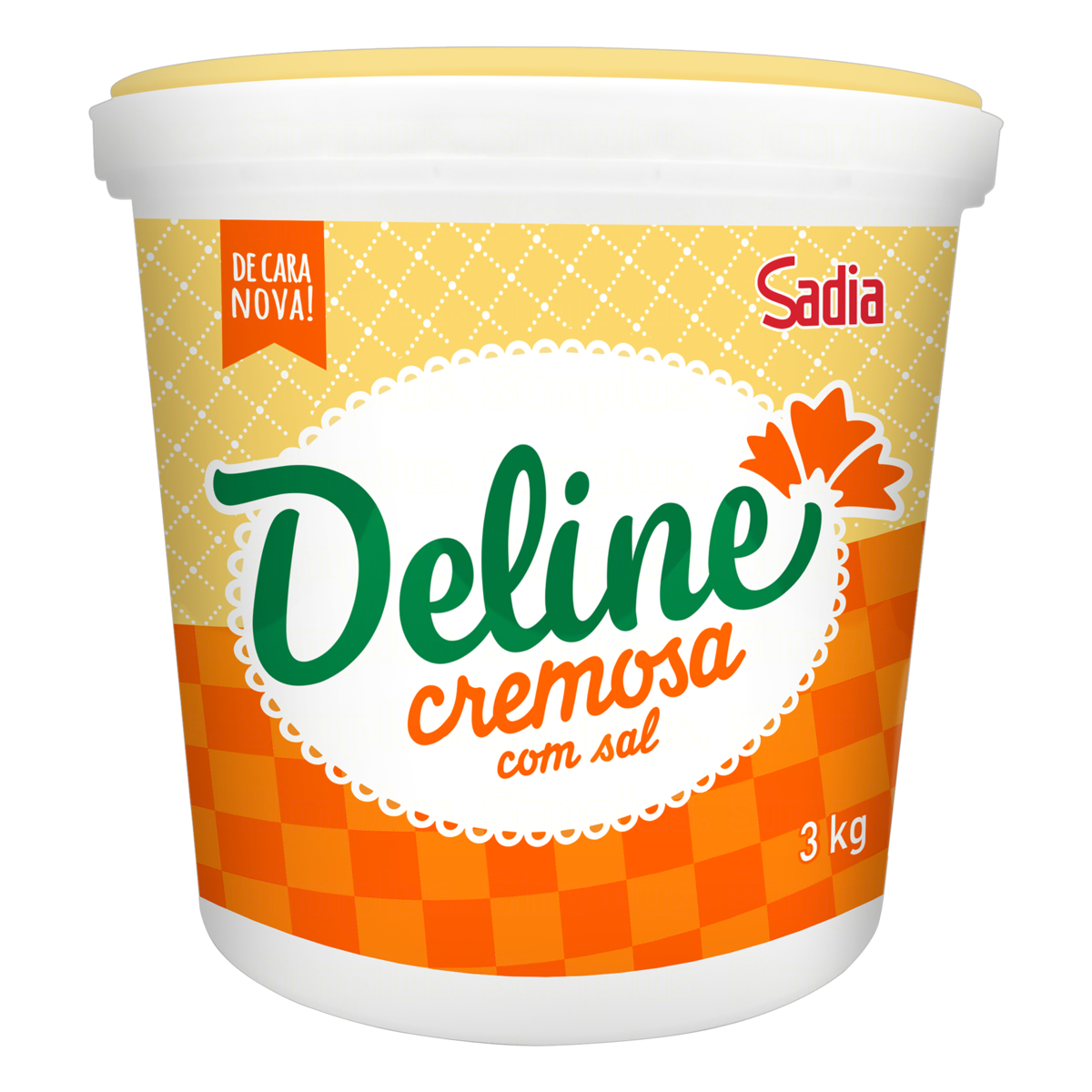 MARGARINA CREMOSA COM SAL DELINE BALDE 3KG