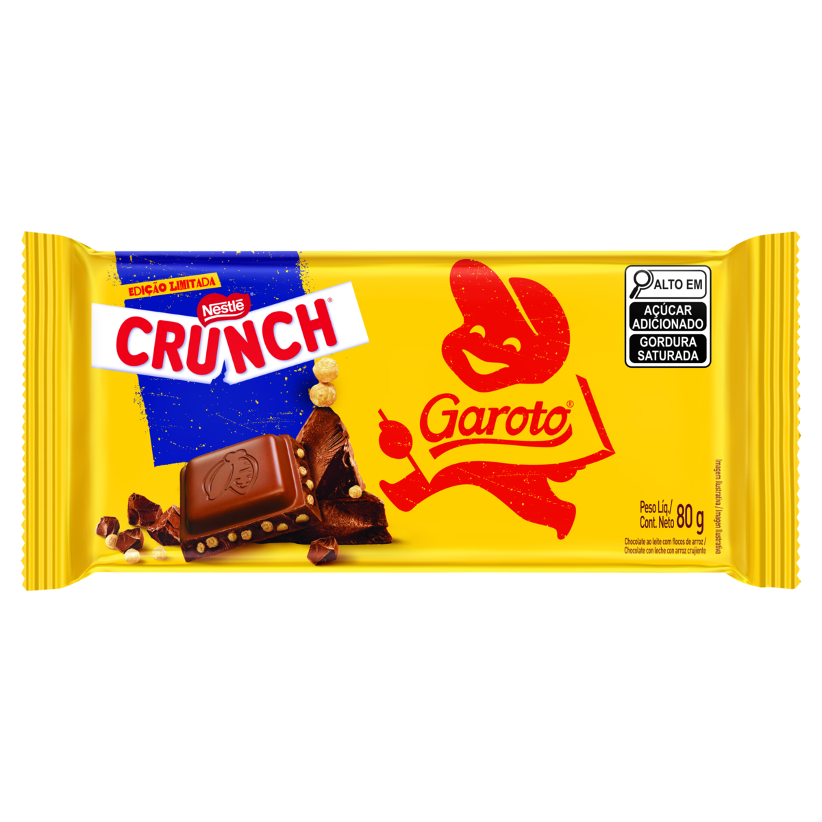 GAROTO TABLETE CRUNCH 80G — imagem 1