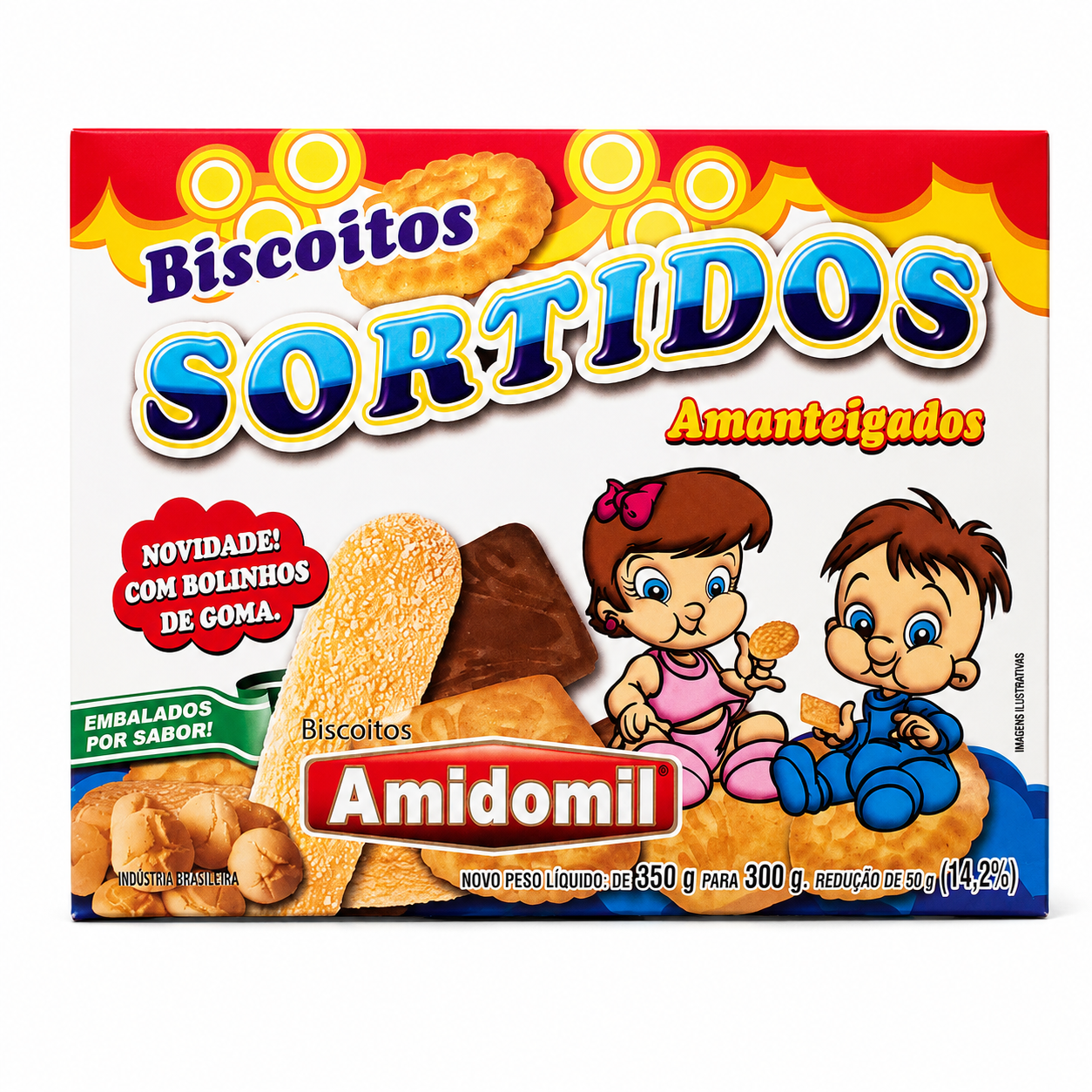 BISCOITOS SORTIDOS AMIDOMIL 300G