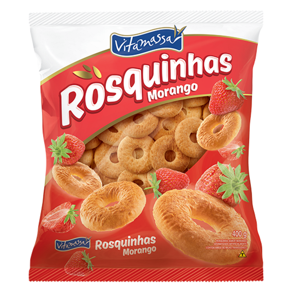 BISCOITO ROSQUNHA VITAMASSA MORANGO 280G