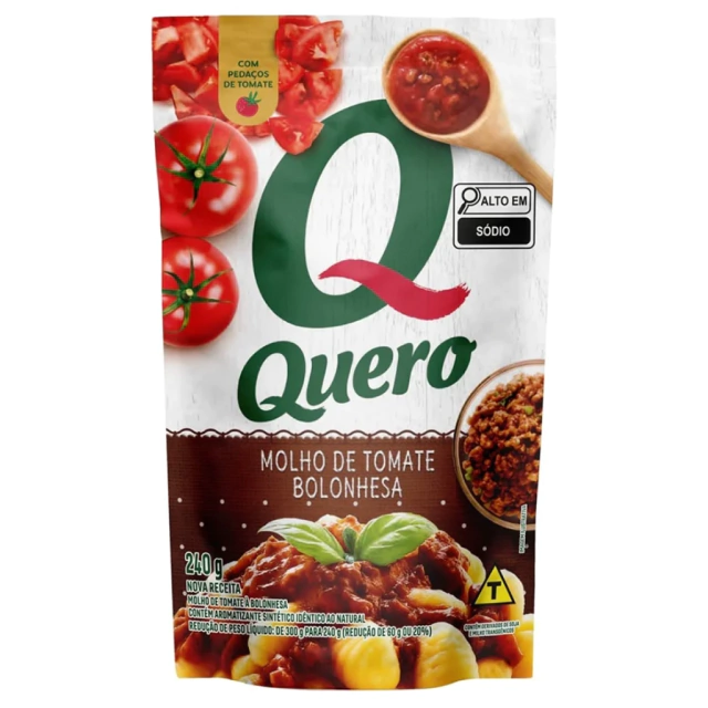 MOLHO DE TOMATE À BOLONHESA QUERO SACHÊ 240G