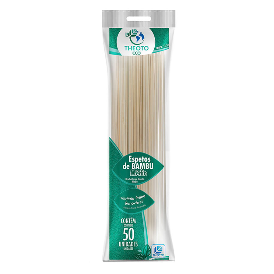 ESPETO BAMBU 250X3,0MM 50UN THEOTO 0