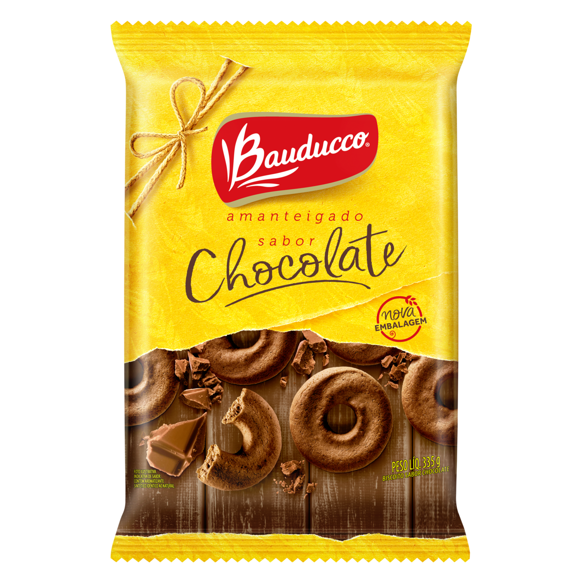 BISCOITO CHOCOLATE BAUDUCCO PACOTE 335G