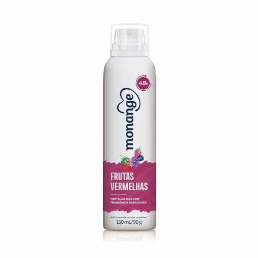 ANTITRANSPIRANTE AEROSSOL FRUTAS VERMELHAS MONANGE 150ML SPRAY 0