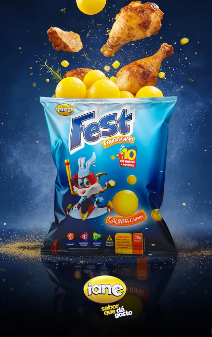 SALGADINHO XILITO FEST FORTI GALINHA 50G