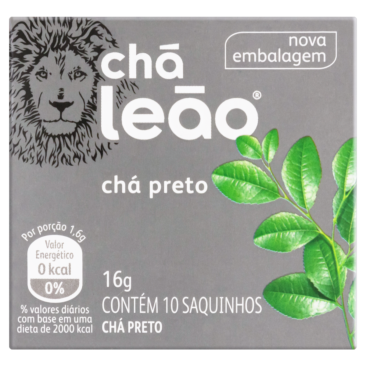 CHÁ PRETO CHÁ LEÃO CAIXA 16G 10 UNIDADES