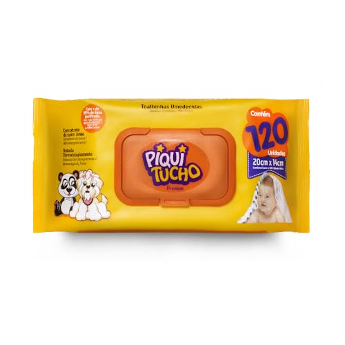 TOALHA UMEDECIDA MACIA PIQUITUCHO PREMIUM PACOTE 120 UNIDADES 0