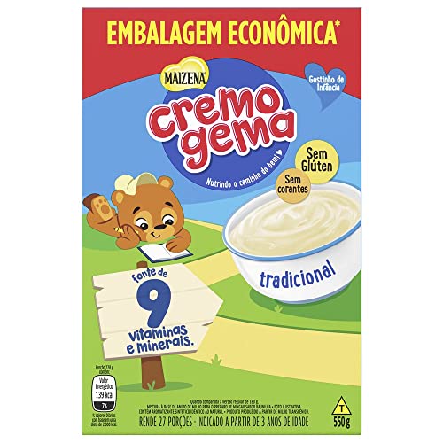 MINGAU TRADICIONAL MAIZENA CREMOGEMA CAIXA 550G EMBALAGEM ECONÔMICA