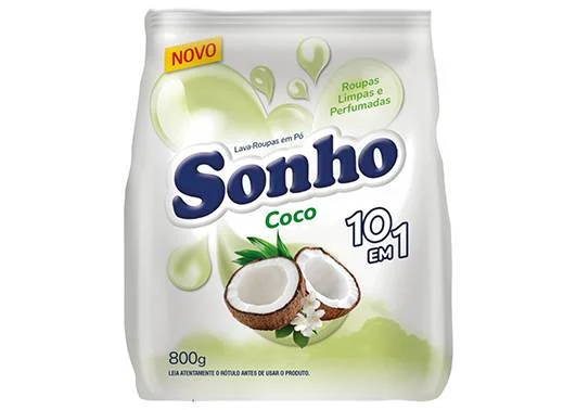 LAVA ROUPAS PÓ COCO SONHO PACOTE 800G