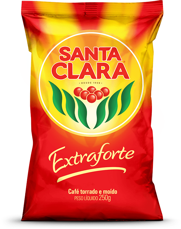 CAFÉ TORRADO E MOÍDO EXTRAFORTE SANTA CLARA PACOTE 250G