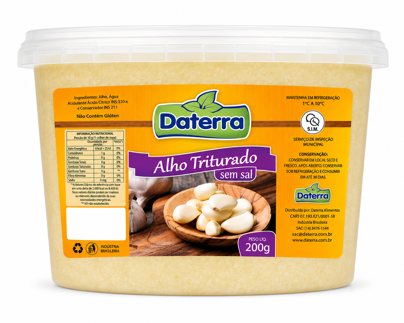 ALHO IN NATURA 200G - DATERRA