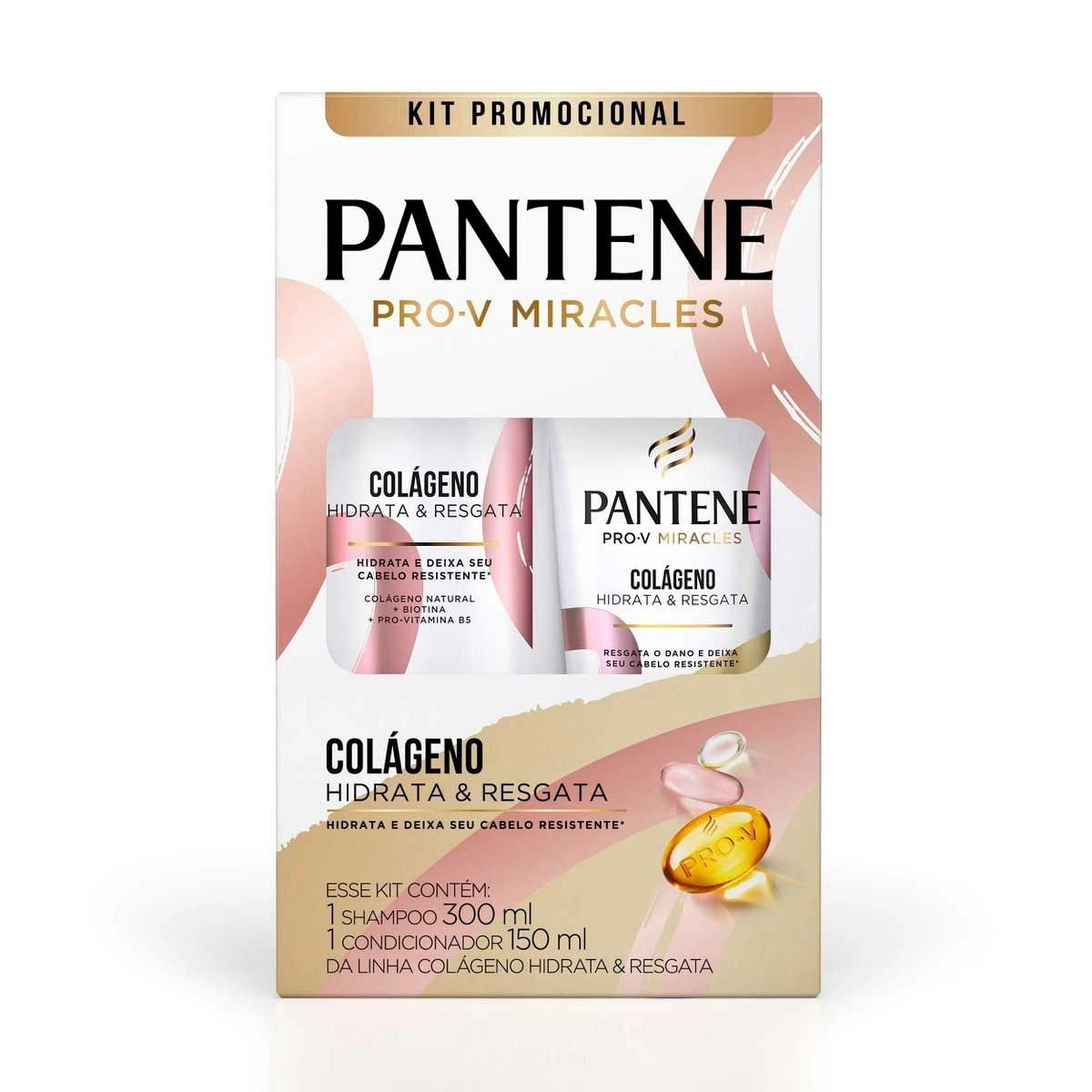 KIT PANTENE COLÁGENO HIDRATA & RESGATA SHAMPOO 300ML + CONDICIONADOR 150ML