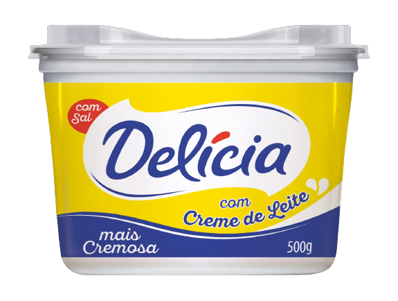 MARGARINA COM SAL E CREME DE LEITE DELÍCIA POTE 500G
