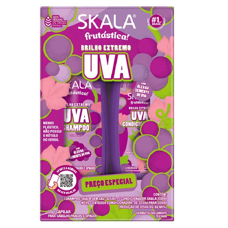 KIT SH 325ML + COND 200ML SKALA FRUTASTICA UVA 0
