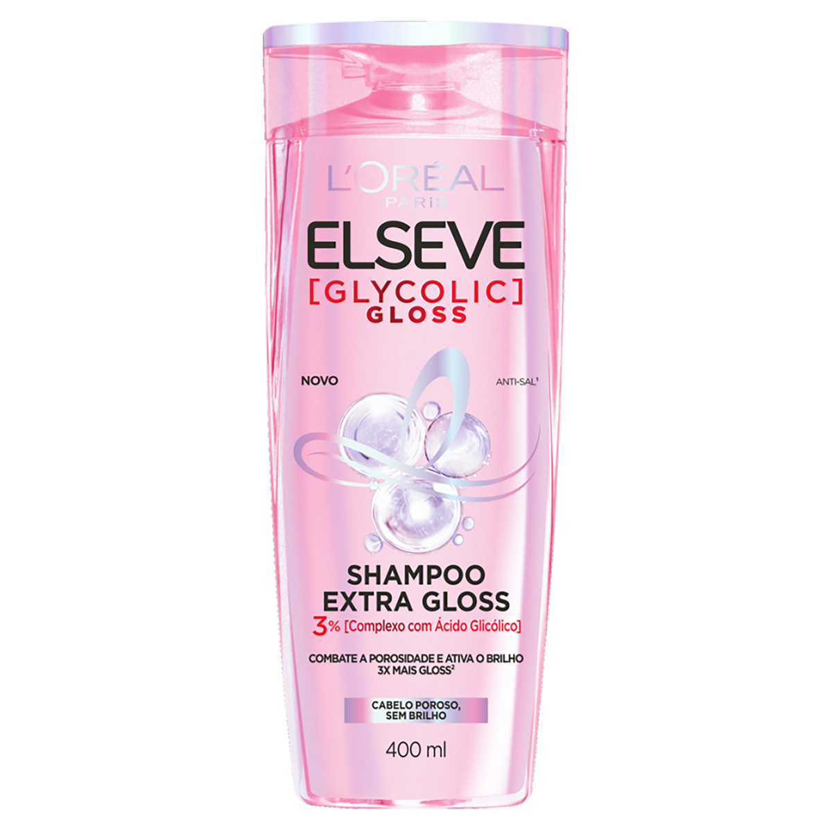 SHAMPOO LORÉAL PARIS ELSEVE GLYCOLIC GLOSS FRASCO 400ML 0