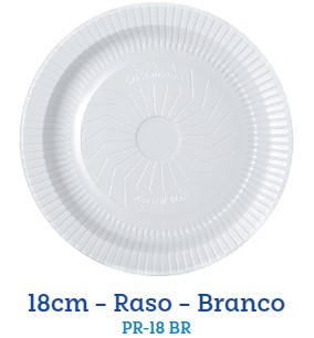 PRATO DESCARTÁVEL CRISTAL 18CM COM 10 UNIDADES