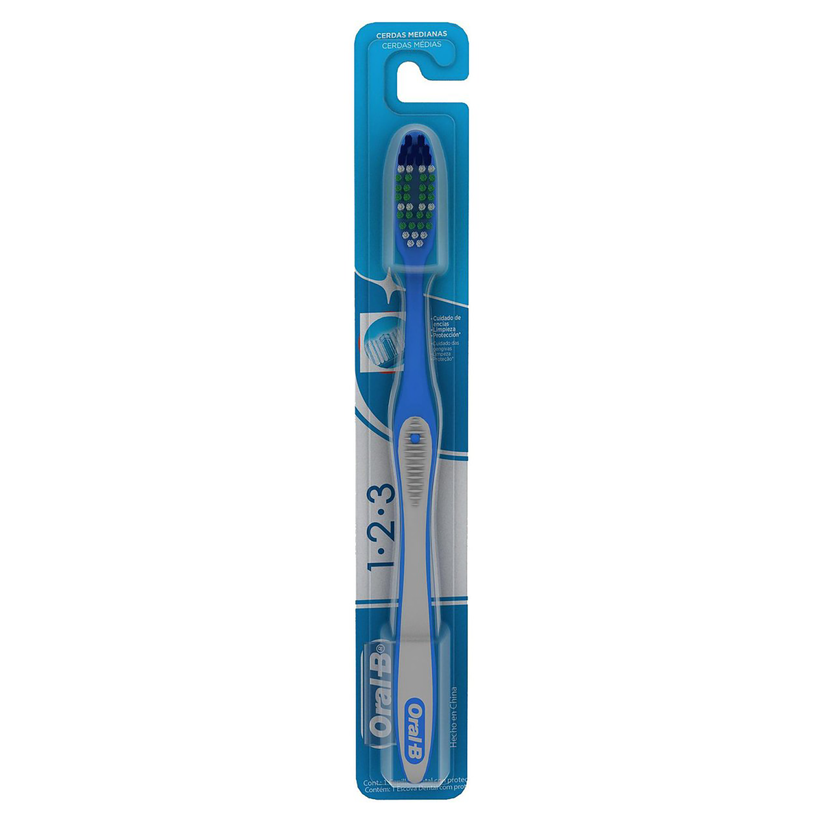 ESCOVA DENTAL MÉDIA ORAL-B 1-2-3