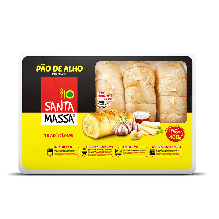 PAO DE ALHO MASSA REAL 400G TRADICIONAL 0