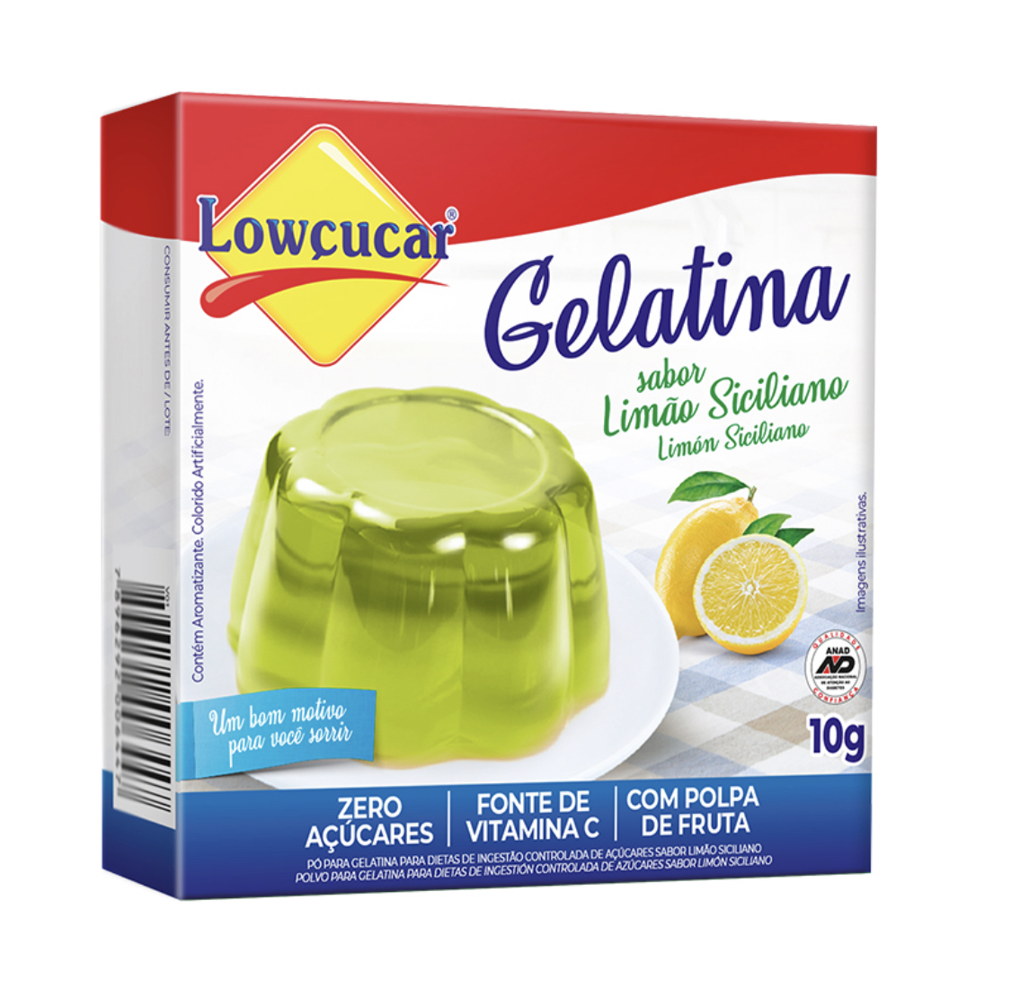 GELATINA LOWCUCAR 10G LIMAO SICILIANO 0