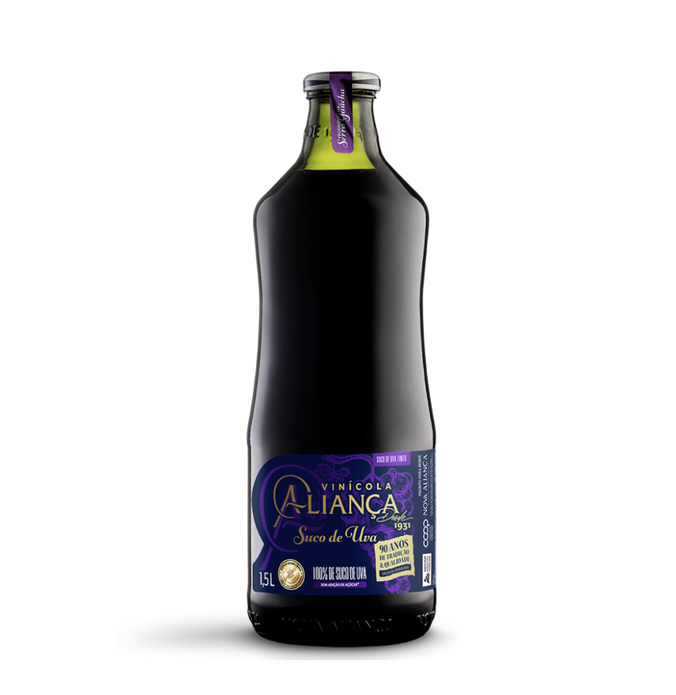 SUCO UVA TINTO ALIANÇA GARRAFA 1,5L