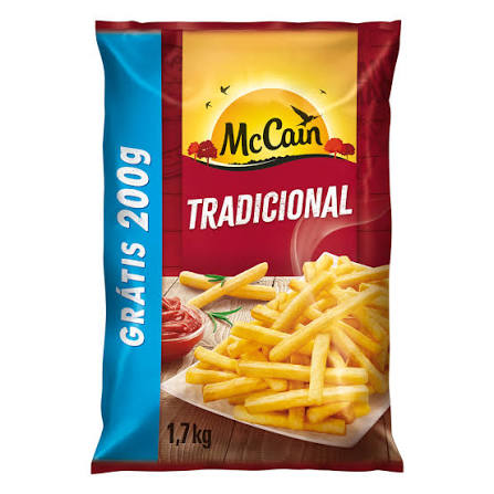 BATATA PRÉ-FRITA TRADICIONAL CONGELADA MCCAIN PACOTE 1,7KG GRÁTIS 200G
