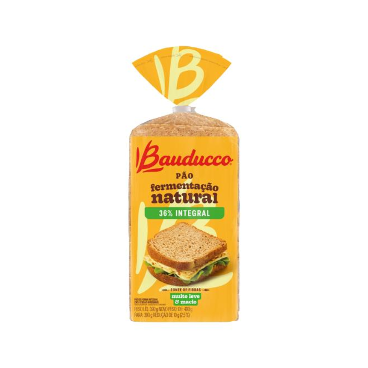 PÃO DE FORMA INTEGRAL BAUDUCCO PACOTE 390G