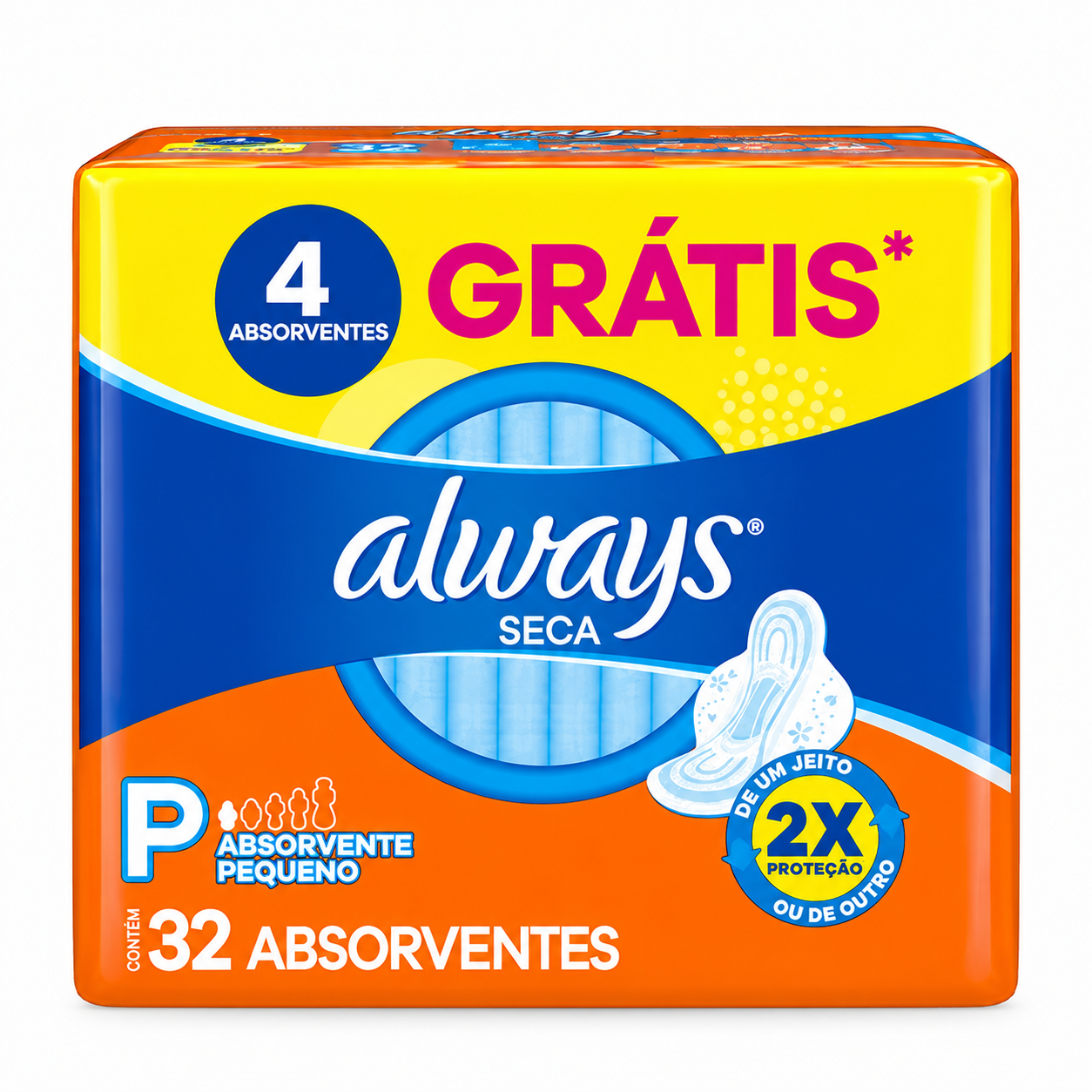 ABSORVENTE ALWAYS DIA SECA COM ABAS 32 UNIDADES — imagem 1