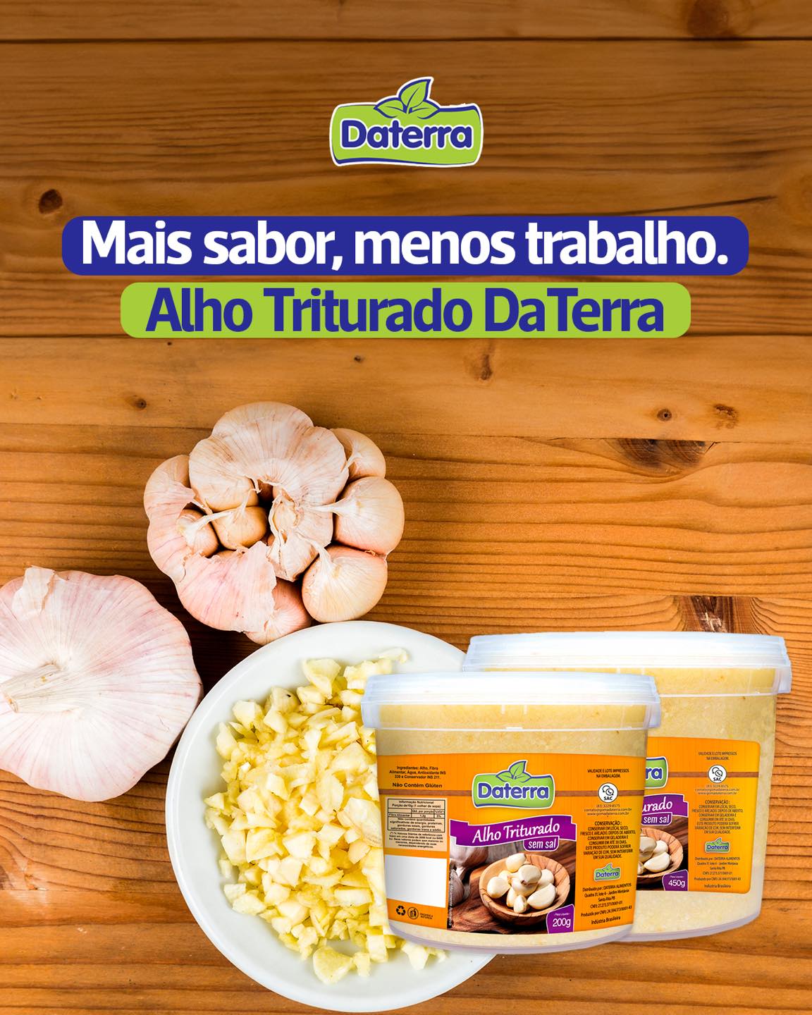 ALHO IN NATURA 200G - DATERRA