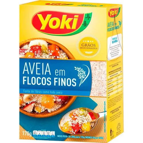 AVEIA EM FLOCOS FINOS YOKI CAIXA 170G