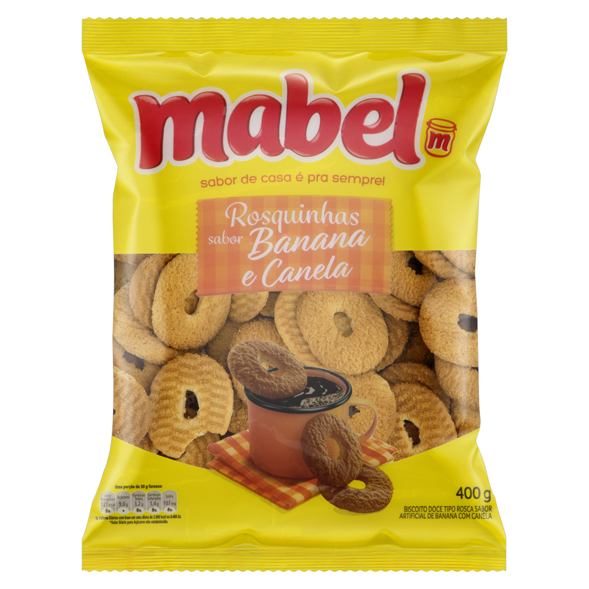BISC.ROSQUINHA MABEL 300G BANANA/CANELA