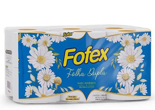 PAPEL HIGIÊNICO FOFEX FOLHA DUPLA 20M 12 ROLOS — imagem 1