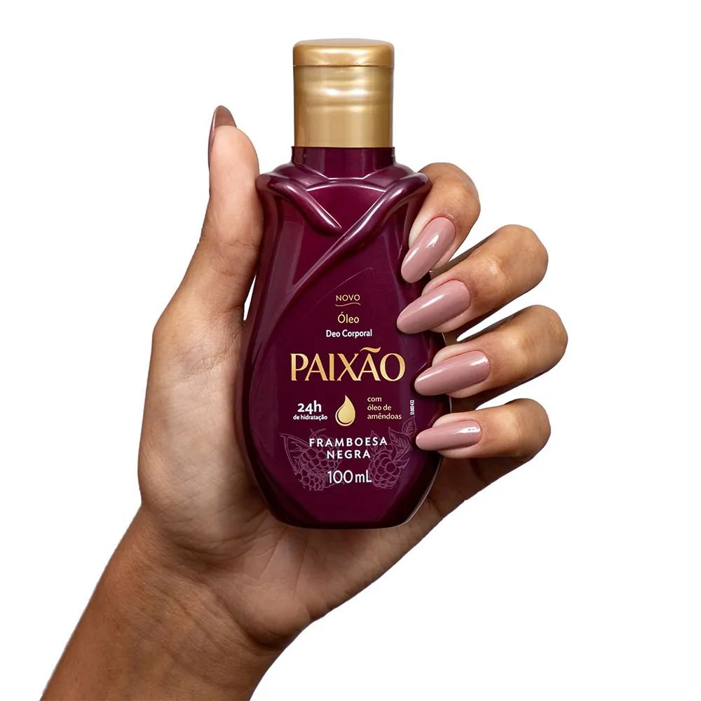 ÓLEO DEO CORPORAL FRAMBOESA NEGRA PAIXÃO FRASCO 100ML